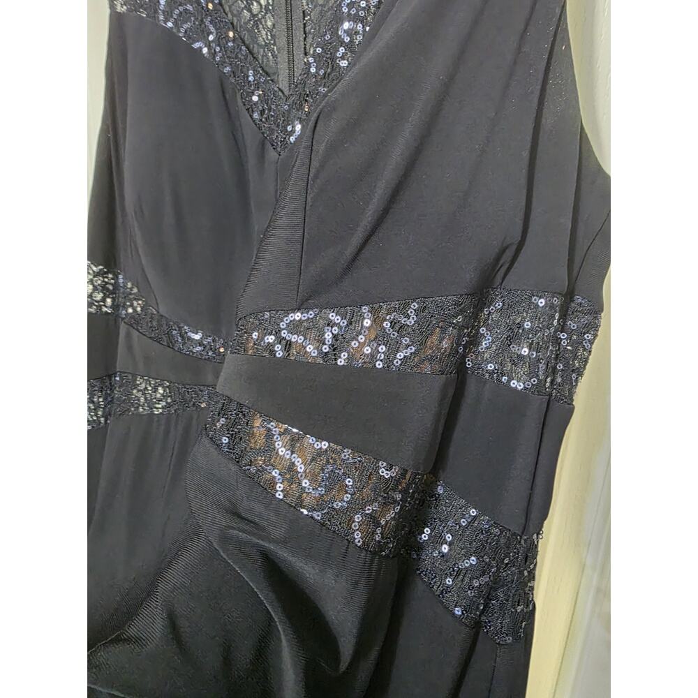 Nightway Collections Formal Navy Sequin Formal Dress 20W - Picture 3 of 11